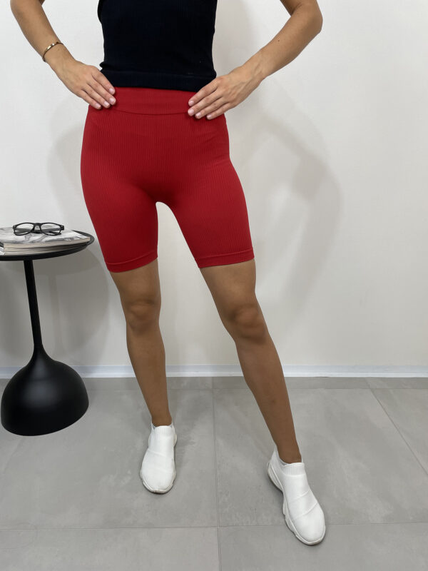 Červené stahovací biker shorts