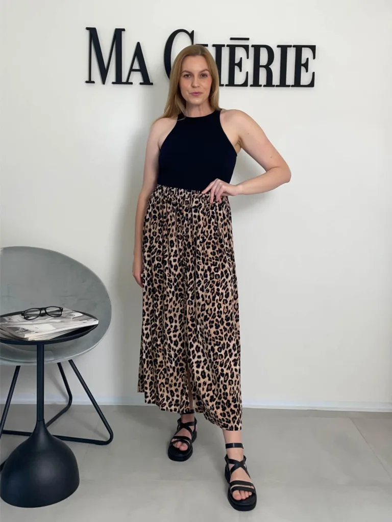 Dlouhá leopardí sukně s rozparkem Novinky macherie.cz