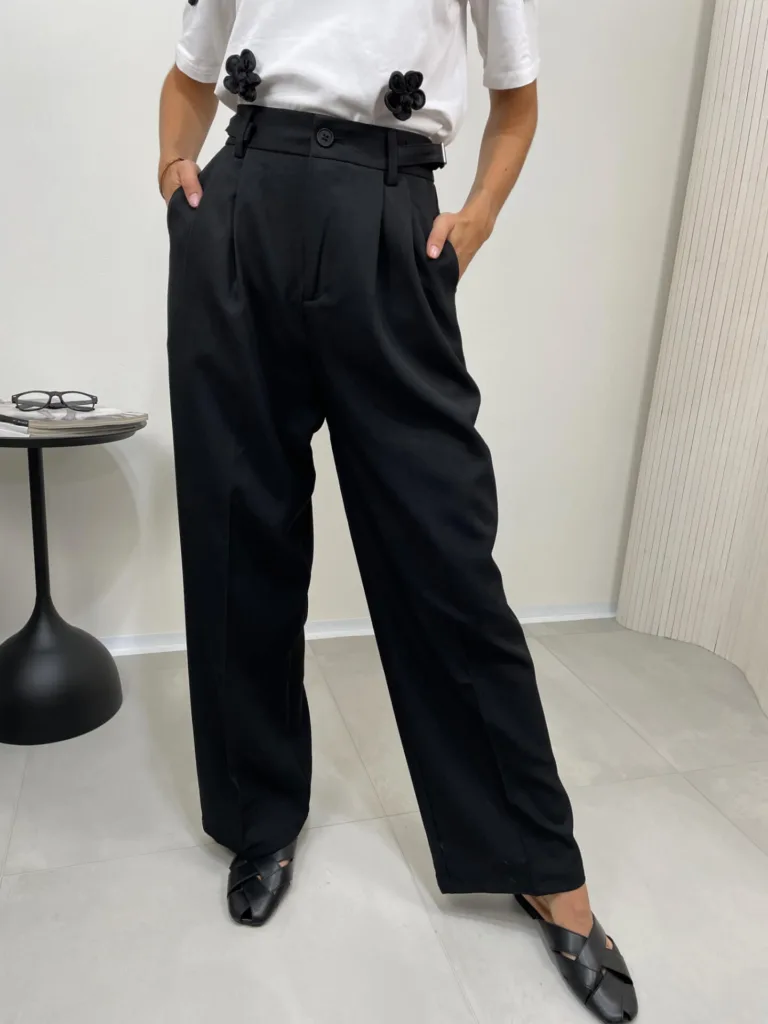 Černé elegantní kalhoty Kalhoty, džíny, šortky macherie.cz