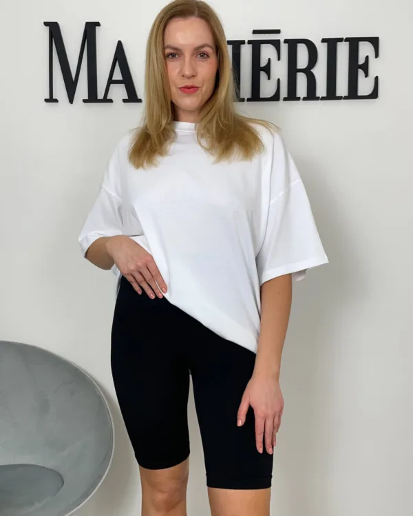 Bílé dlouhé oversized tričko - Obrázek 5