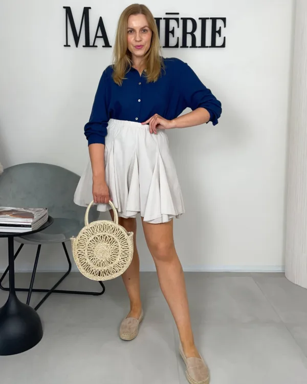 Kolová sukně béžová
