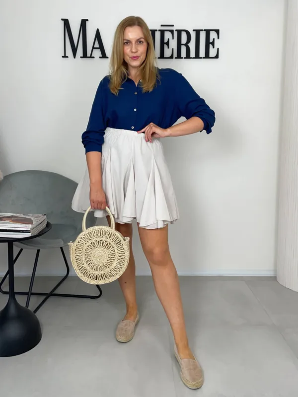 Kolová sukně béžová